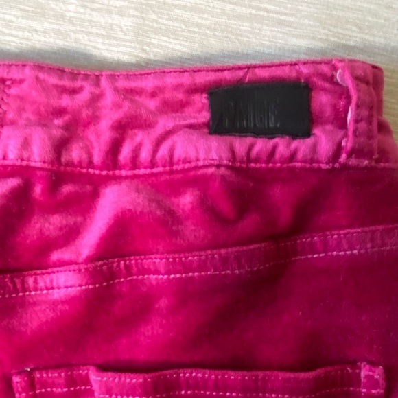 PAIGE HOXTON ULTRA SKINNY Velvet Jean Pants Size 27 Stretch Pink Muted Mauve - Picture 9 of 14